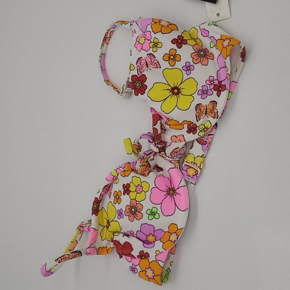 California Waves Floral Flutter Underwire Bikini Top Multicolor
